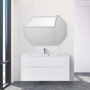 Мебель для ванной комнаты BelBagno Marino-h60 120 см Bianco Lucido