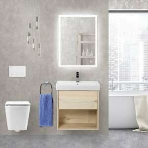 Мебель для ванной комнаты BelBagno Neon 50 см подвесная, 1 ящик, Pino Blanco