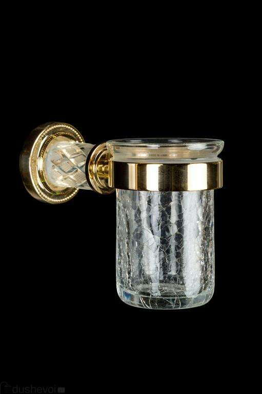 Стакан для зубных щеток Boheme Murano Cristal 10904-CRST-G золото 153201