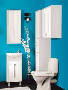 Мебель для ванной комнаты Бриклаер Бали 40 светлая/белый глянец