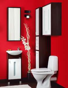 Мебель для ванной комнаты Бриклаер Бали 40 венге/белый глянец