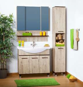 Мебель для ванной комнаты Бриклаер Карибы 100 дуб кантри/венге