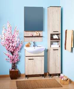 Мебель для ванной комнаты Бриклаер Карибы 50 Дуб Кантри/Венге
