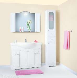 Мебель для ванной комнаты Бриклаер Лючия 120 белый глянец