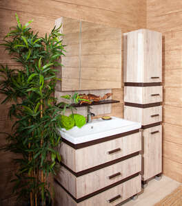 Мебель для ванной комнаты Бриклаер Техас 80 дуб кантри/венге