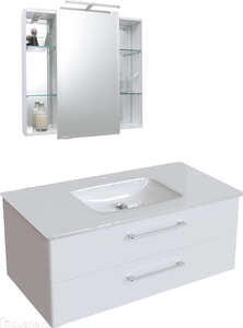 Мебель для ванной комнаты Caprigo Аккорд 100 см белый с выбором отделки