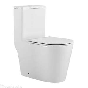 Унитаз напольный CeramaLux TR2178MN белый, с крышкой микролифт