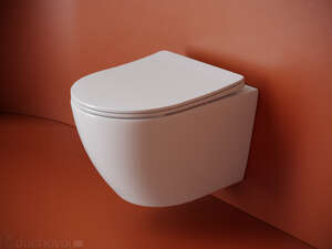 Подвесной унитаз Ceramicanova Uno CN11001T безободковый, с крышкой микролифт, смыв торнадо, белый