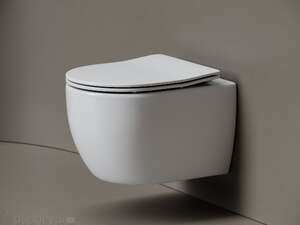 Унитаз подвесной Ceramicanova Play CN3001T торнадо, с сиденьем микролифт, белый