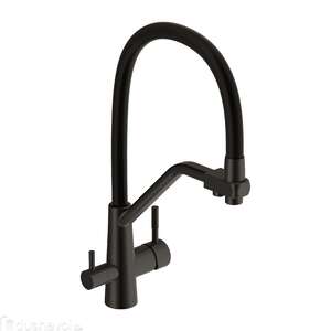 Смеситель для кухни Cersanit Vivo A68218 с гибким изливом, черный