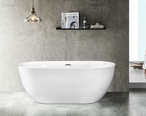 Отдельностоящая акриловая ванна Cerutti Ami CT9039 170x75 см, белая