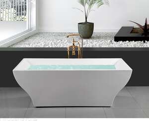 Отдельностоящая акриловая ванна Cerutti Musone CT8334 180x80 см, белая