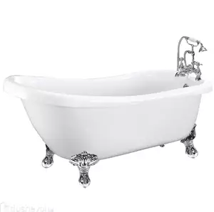 Отдельностоящая акриловая ванна Cerutti Retro CT8723 170x75 см, белая