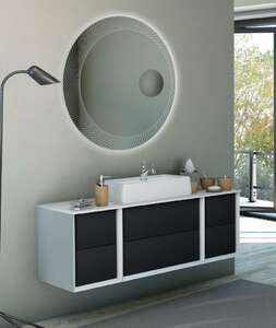 Мебель для ванной комнаты Cezares Bellagio 140 см Grafite