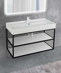 Мебель для ванной комнаты Cezares Cadro 100 см, белая, двухъярусная