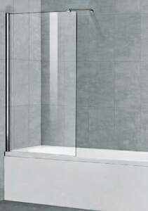 Шторка для ванн Cezares Liberta 90x155 прозрачное, чёрный профиль