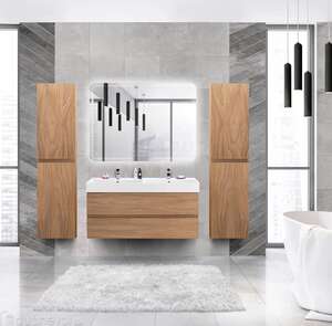 Мебель для ванной комнаты Cezares Molveno 46-120 Beton с 2-мя раковинами