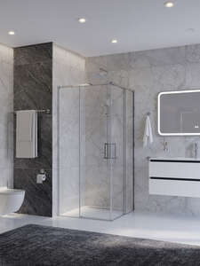 Душевой уголок Cezares PLANE 90x90 PLANE-A-2-90-C-CR стекло прозрачное, профиль  хром