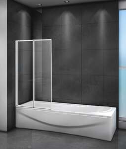 Шторка на ванну Cezares Relax 80x140 прозрачное, серый профиль