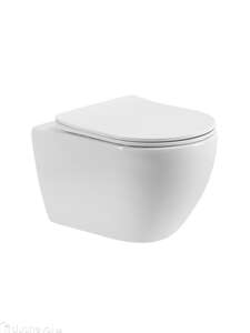 Унитаз подвесной Cezares STYLUS-TOR CZR-546-TH-TOR/SC безободковый, белый, с крышкой микролифт