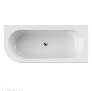 Ванна акриловая Cezares Slim 179х79 см SLIM CORNER-180-80-60-R-W37-SET со сливом-переливом, белая
