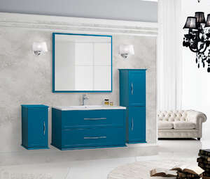 Мебель для ванной комнаты Cezares Tiffany 100 см подвесная, бирюзовая