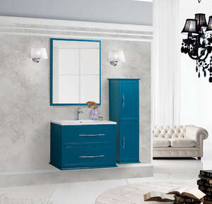 Мебель для ванной комнаты Cezares Tiffany 60 см подвесная, бирюзовая