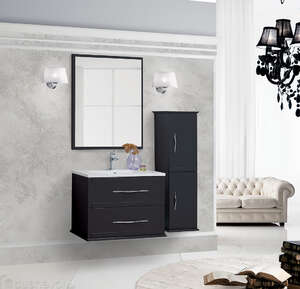 Мебель для ванной комнаты Cezares Tiffany 74 см подвесная, черная