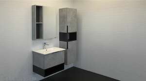 Мебель для ванной комнаты Comforty Франкфурт 00-00004332 60 см, подвесная, серая