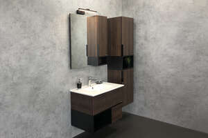 Мебель для ванной комнаты Comforty Франкфурт 4150531 75 см, подвесная, коричневая