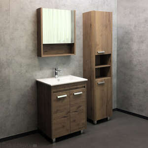 Мебель для ванной комнаты Comforty Марио 00-00004155 61 см, напольная, темно-коричневая