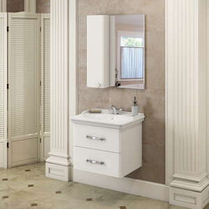 Мебель для ванной комнаты Comforty Неаполь 4148729 65 см, подвесная, белая глянцевая
