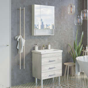 Мебель для ванной комнаты Comforty Никосия 00-00005793 70 см, напольная, белая