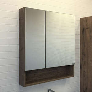 Зеркальный шкаф Comforty Никосия 00-00008851 70 см, темно-коричневый