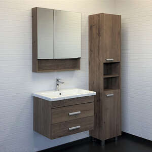 Мебель для ванной комнаты Comforty Никосия 00-00008855 70 см, подвесная, темно-коричневая
