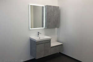 Мебель для ванной комнаты Comforty Осло 00-00000835 60 см, подвесная, серая