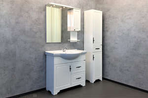 Мебель для ванной комнаты Comforty Севилья 00-00003083 86 см, напольная, белая