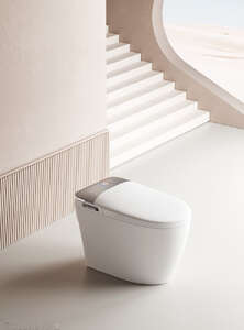 Электронный унитаз Creto Nex Smart 270316 приставной, безободковый, смыв торнадо, функция биде, крышка микролифт, белый