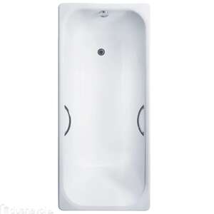 Чугунная ванна Delice Aurora 150x70 DLR230603R с отверстиями под ручки, белая