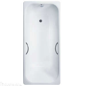 Чугунная ванна Delice Aurora 140x70 DLR230617R с отверстиями под ручки, белая