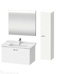 Мебель для ванной комнаты Duravit XBase 80, 1 ящик, белый матовый XB6036, подвесная