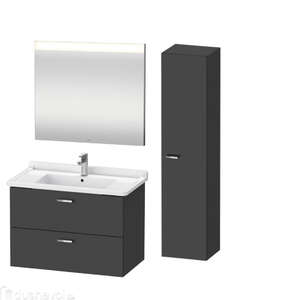 Мебель для ванных комнат Duravit XBase 80 2 ящика, графит матовый XB6186, подвесная