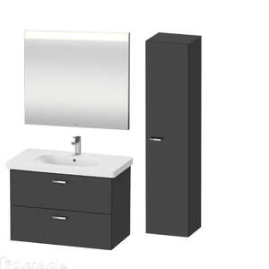 Мебель для ванных комнат Duravit XBase 80, 2 ящика, графит матовый, подвесная