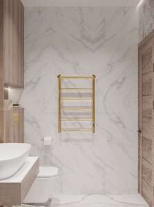 Полотенцесушитель электрический Двин Fj neo 80x50 4657819953636 золотой хром