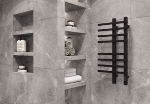 Полотенцесушитель электрический Двин LX plaza neo 80x50 4657771770913 черный матовый