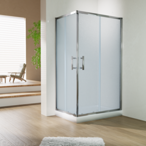 Душевой уголок Esbano 120x80 ESUGR8021C стекло рифленое матовое, профиль хром