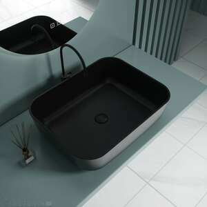 Раковина накладная Esbano ASTANES-N (matt black) 50 см ESRNASTANMB черная матовая