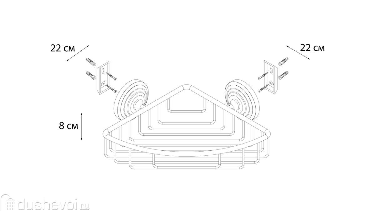 полка стеклянная fixsen retro fx 83803