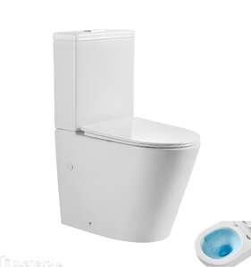 Унитаз напольный с бочком GID Tornado Tn2189TF безободковый, с сиденьем микролифт, белый глянцевый