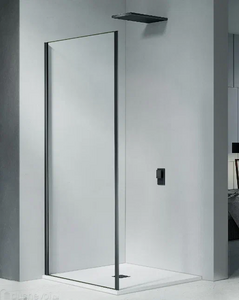 Боковая стенка Good Door  Cofe 100х190 SP-100-C-B стекло прозрачное, профиль черный
